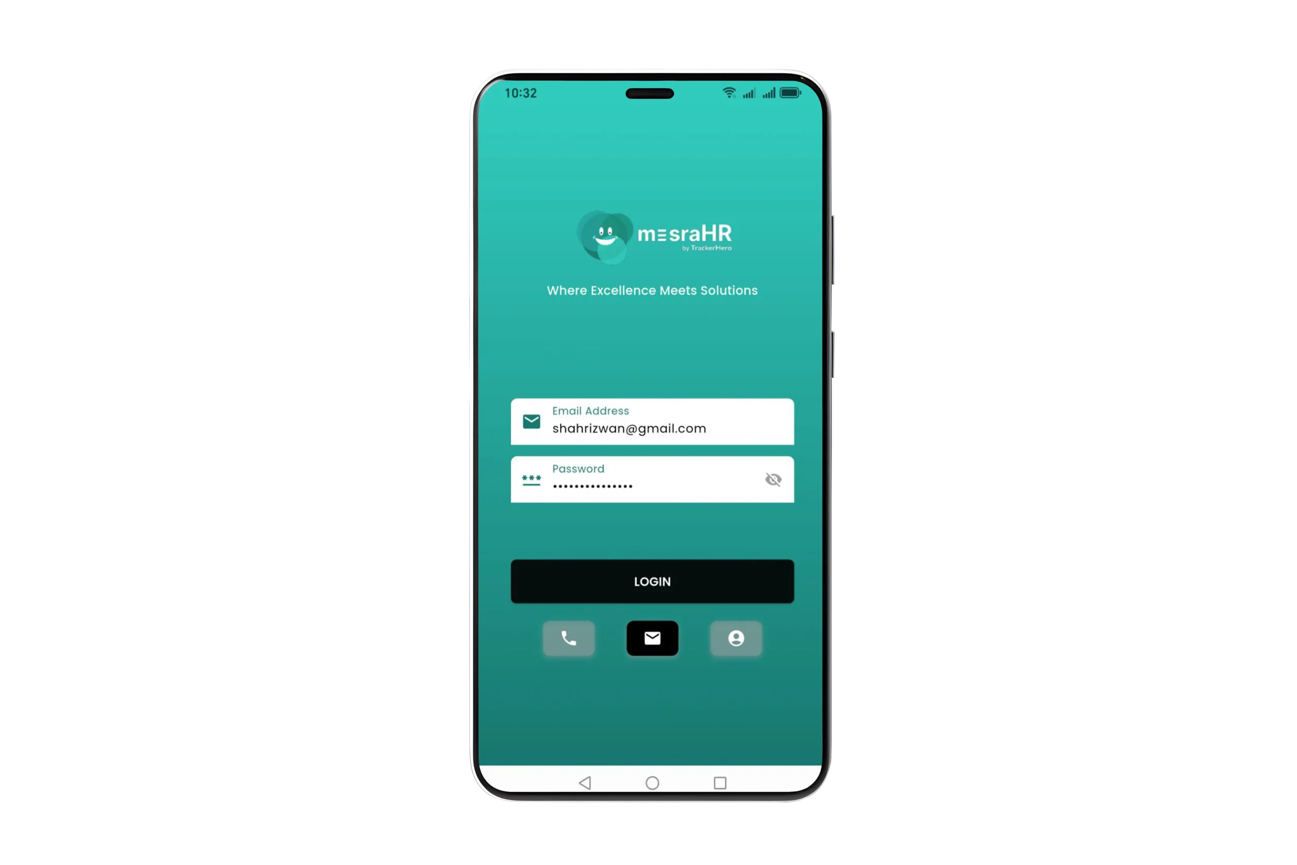 1 phone front facing login